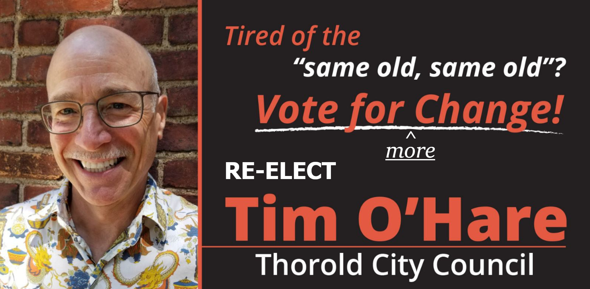 Re-elect Tim O'Hare